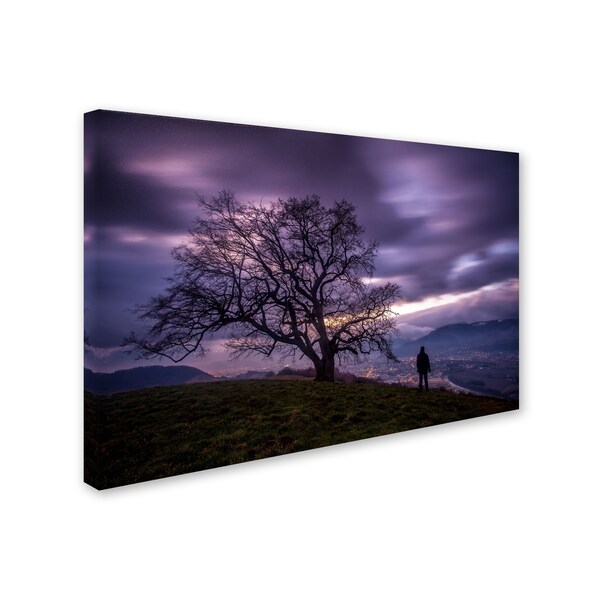 Mathieu Rivrin 'The Tree Of Love Grenoble' Canvas Art,12x19